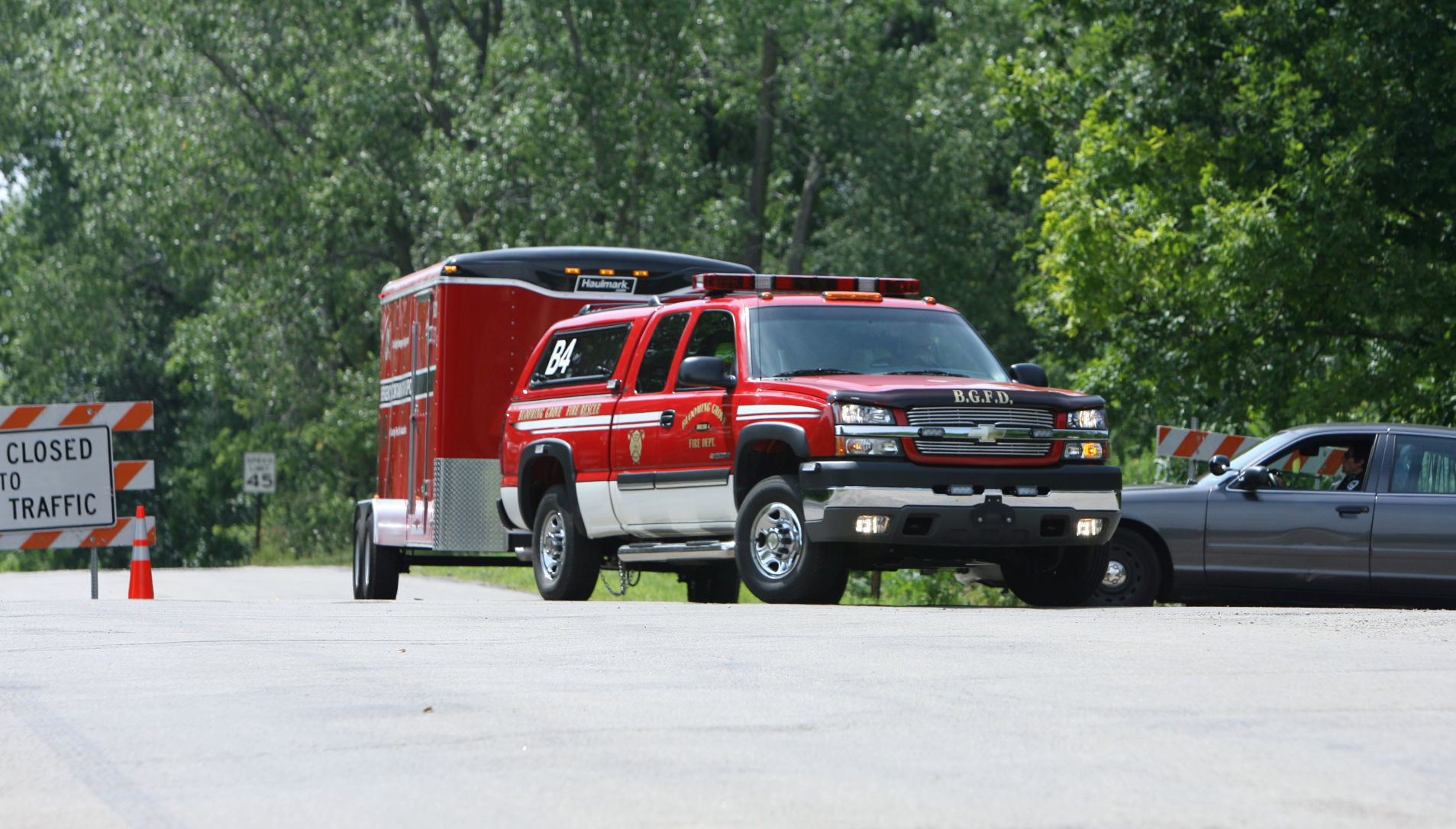Support vehicles respond